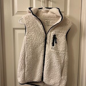 Weatherproof Cream Sherpa Fleece Hooded Vest